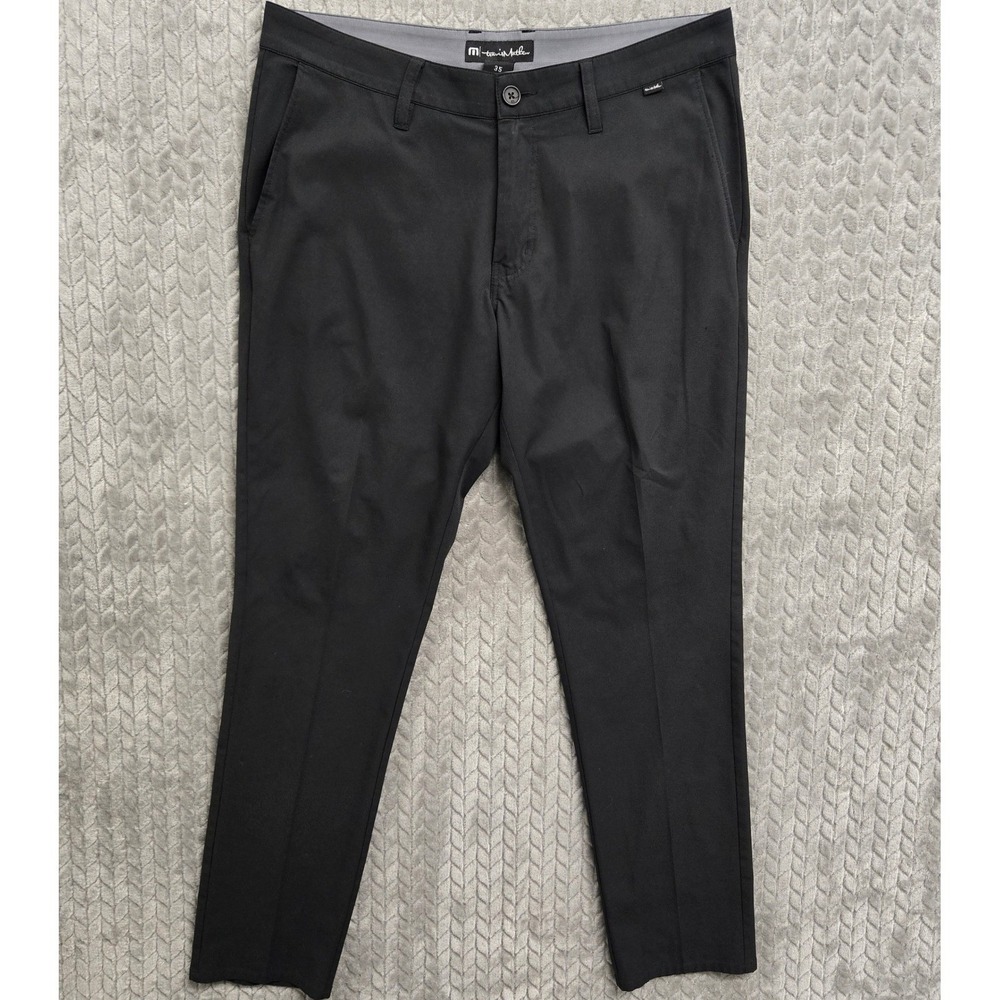 Travis Mathew Mens Black Performance Golf Pants Stretch Size 35x32 Flat Front